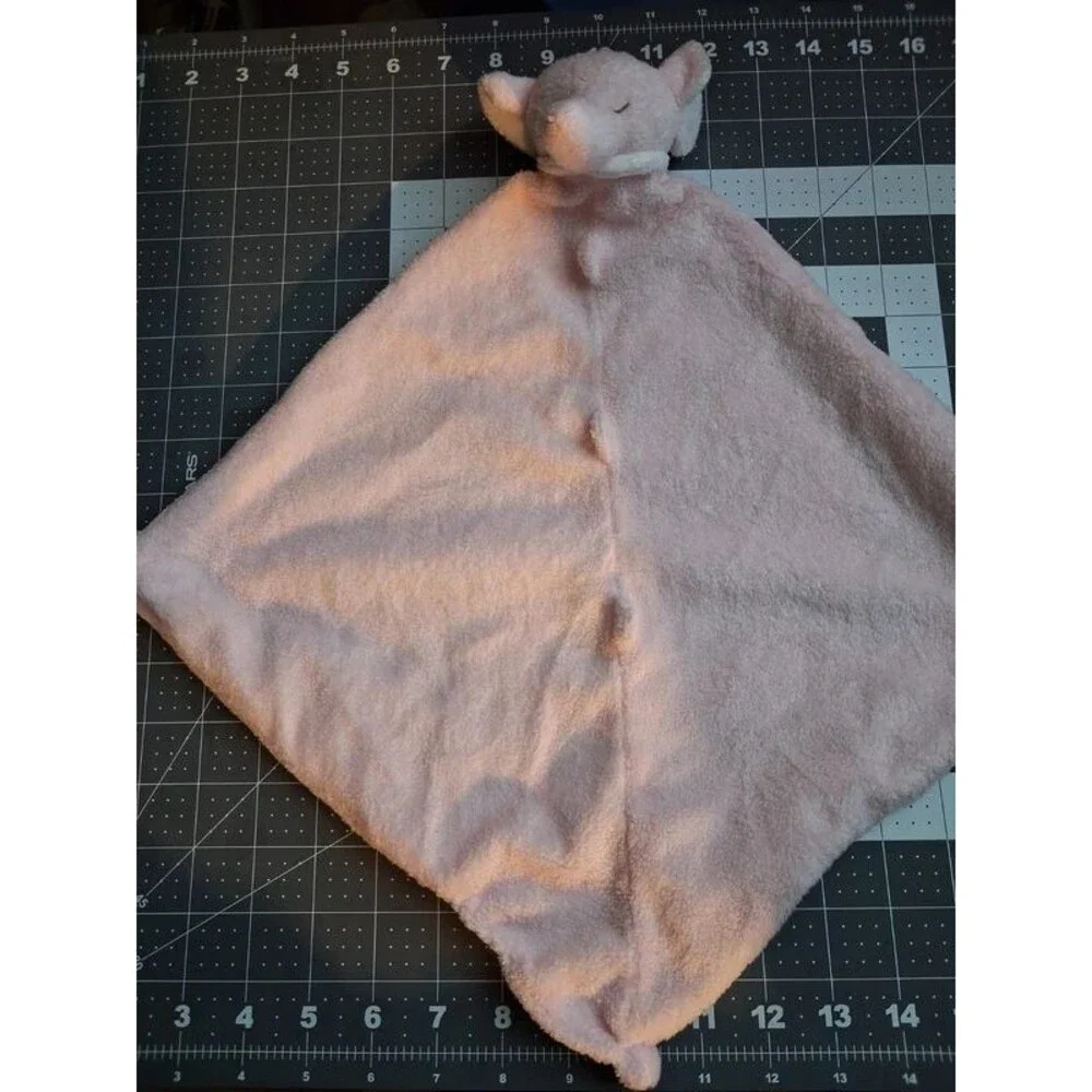Angel Dear Pink Elephant Lovey Security Blanket Plush